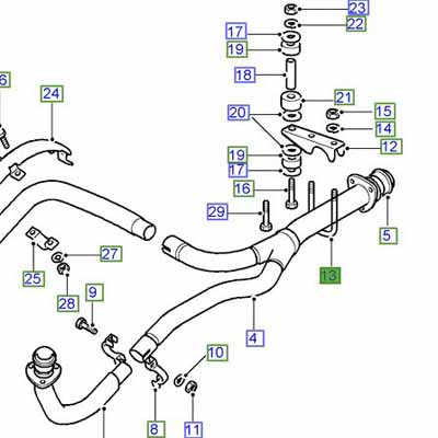 BOULON EN U COLLIER D’ÉCHAPPEMENT NRC6509