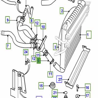 TUYAU-RADIATEUR VERS THERMOSTAT POUR MOTEURS À ESSENCE PCH118820