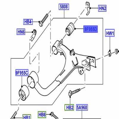 BUSH REAR, UPPER BACK CUP RGX500121