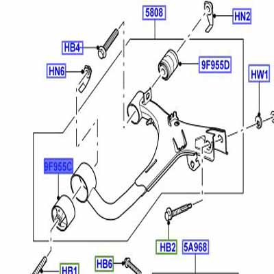 BUSH UPPER FRONT BACK CUP RGX500300