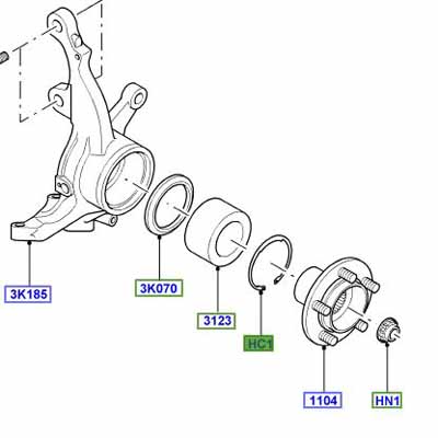 CLIP 51MM FRONT KNUCKLE TO HUB RUE000010