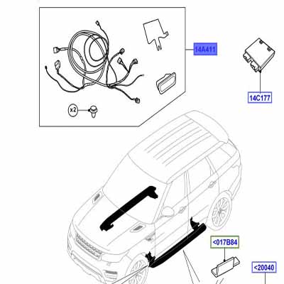 HARNESS DEPLOYABLE SIDE STEPS VPLWP0260