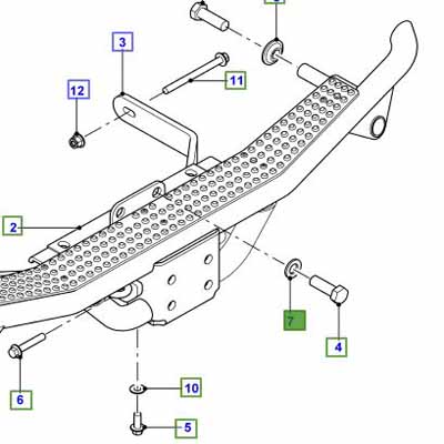 WASHER M16 PLAIN REAR TOWING STEP WA116106