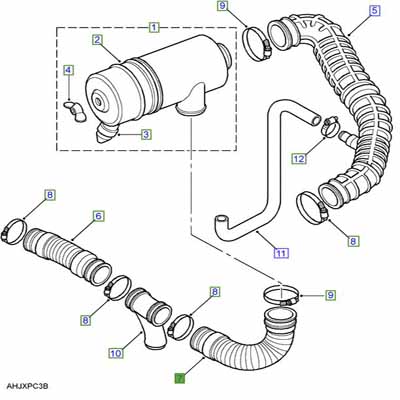 HOSE AIR CLEANER ESR3032