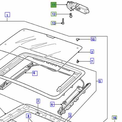 MOTOR-SUNROOF EGQ100230