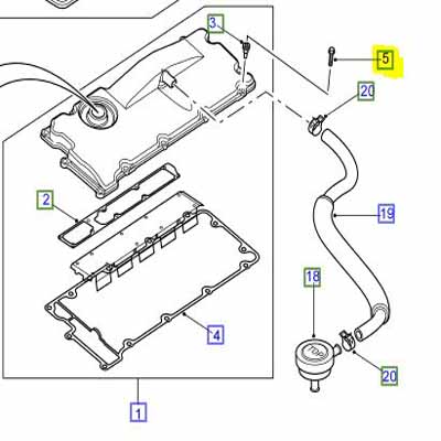 COUVERCLE DE LA TÊTE À VIS POUR LE BLOC TD5 FS106307L