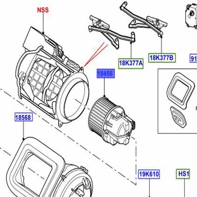 MOTOR AND FAN – BLOWER LEFT HAND DRIVE LR016627