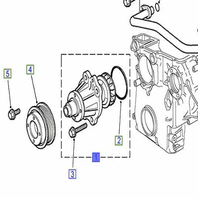 ASSEMBLAGE DE LA POMPE – LIQUIDE DE REFROIDISSEMENT DU MOTEUR STC3342