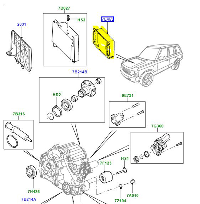 MODULE – TRANSFER SHIFT CONTROL LR022936