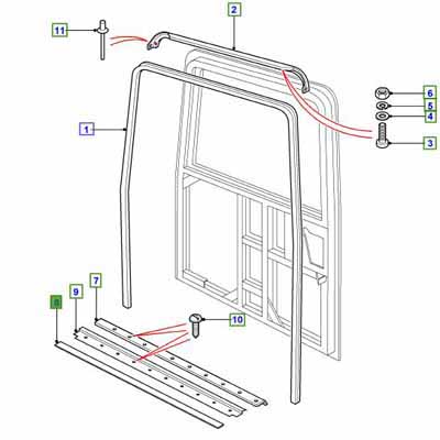 JOINT DE PLANCHER DE PORTE ARRIÈRE 332564