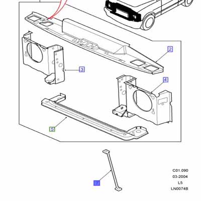 CROSSBRACE FBH, FUEL BURNING HEATER ABJ700031