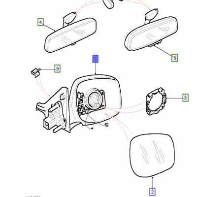 MIRROR ASSEMBLY-EXTERIOR RIGHT HAND CRB001760PMD