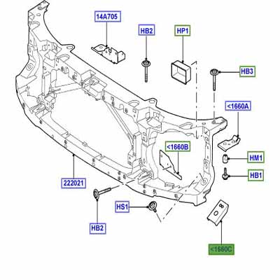 SPACER FRONT LOWER VALANCE DYF500101