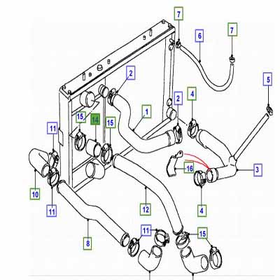 HOSE-INTERCOOLER TO INLET MANIFOLD AIR 4 CYL TDI ESR289