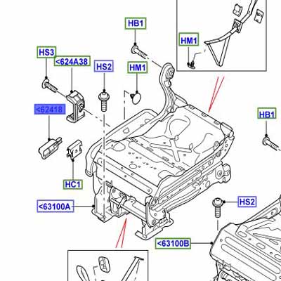 HANDLE – SEAT BACK ADJUSTING RIGHT HAND HXG500062PVJ