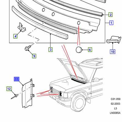 DÉFLECTEUR-AIR DROIT JAJ100020