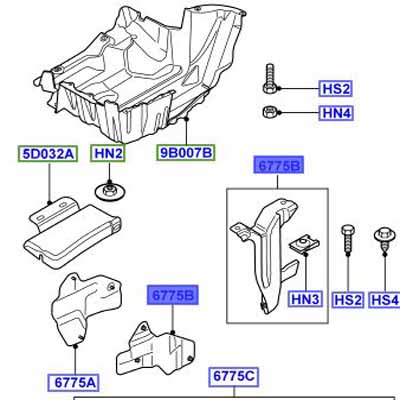 SHIELD ENGINE COMPARTMENT, LEFT HAND, INSULATOR KRN000020