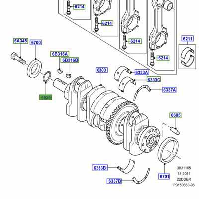 GASKET O RING CRANKSHAFT LR000647