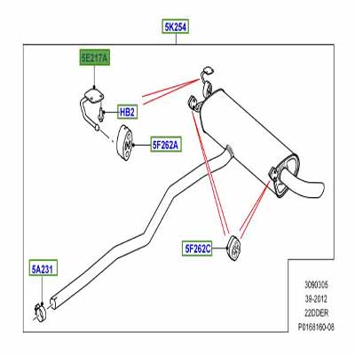 BRACKET – EXHAUST PIPE MOUNTING LR002950