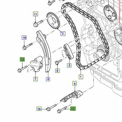 BOLT M6 X 50 TIMING GEAR LR004499