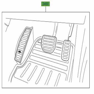 PEDAL AND BRACKET BRIGHT FINISH, ACCESSORY KIT, PEDAL PADS LR008713