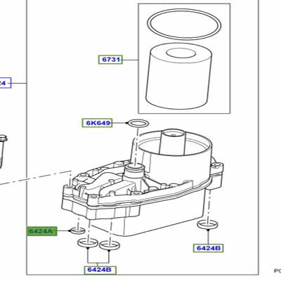 SEAL Ø 9.5MM, FROM ENGINE TO OIL FILTER HOUSING LR013162