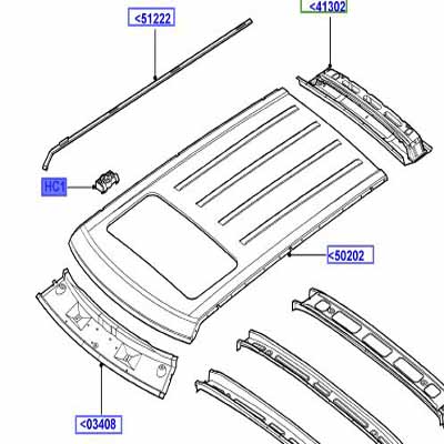 CLIP WHITE, ROOF LR014488