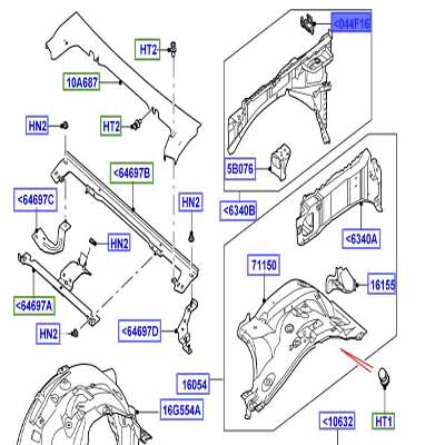 FILLER RIGHT HAND, VALANCE LR016843