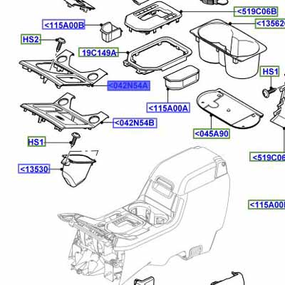 COVER METEOR GREY CENTRAL CONSOLE  LR021354