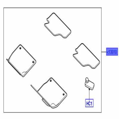 KIT – FLOOR CONTOUR MAT SET OF 4 PIECES LR024389