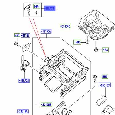 ADJUSTUSTER MANUAL FRONT SEAT ADJ DRIVER AND PASS RIGHT HAND LR025681