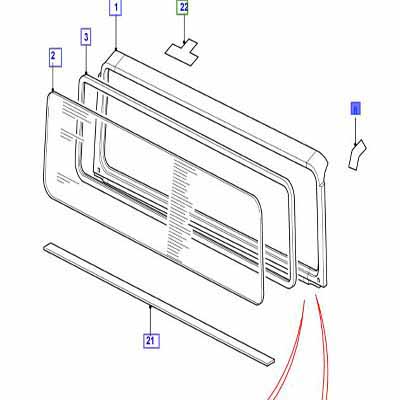 BUTYL SEAL PAD PREVENTING WATER LEAKS, RUBBER, OUTER, A POST LR028970