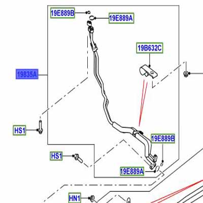 HOSE FRONT AIR CONDITIONING LR029190