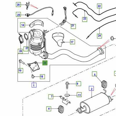 BRACKET – EXHAUST PIPE MOUNTING LR030009