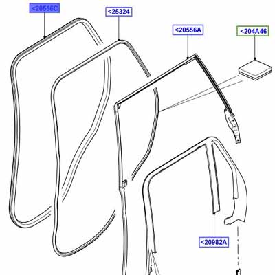 SEAL BODY STANDARD WHEELBASE LR034111