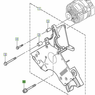 BOULON SUPPORT ALTERNATEUR PQM100110L