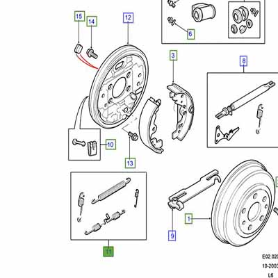 SPRING-RETURN REAR DRUM BRAKES SMN000020