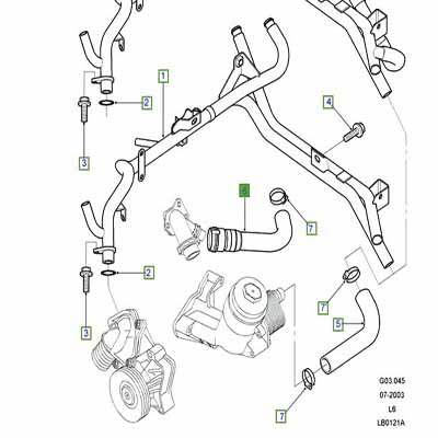 HOSE-RADIATOR TOP COOLANT ENGINE TO HEATER STC4539