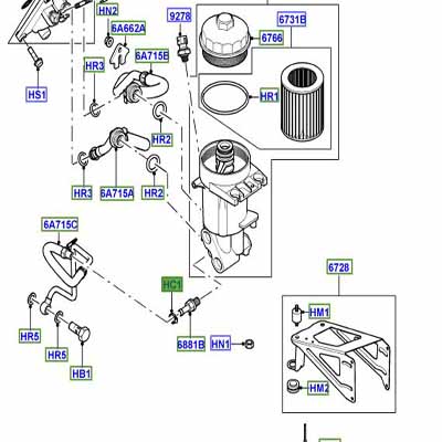 ADAPTATEUR DE FILTRE À HUILE À VIS SANS FIN VYE000010