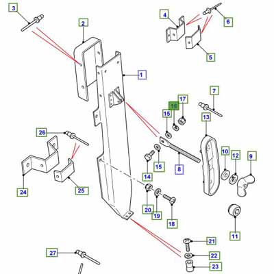 WASHER SPARE WHEEL CARRIER VYF500110