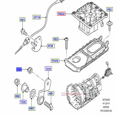 NUT M8 X 1.0MM GEAR SHIFT VYH500020