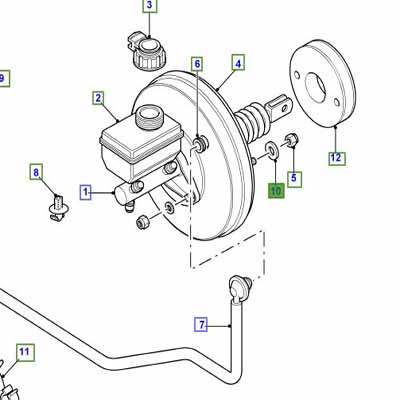 WASHER 8MM BRAKE SERVO AND FUEL TANK MOUNTING WA108056