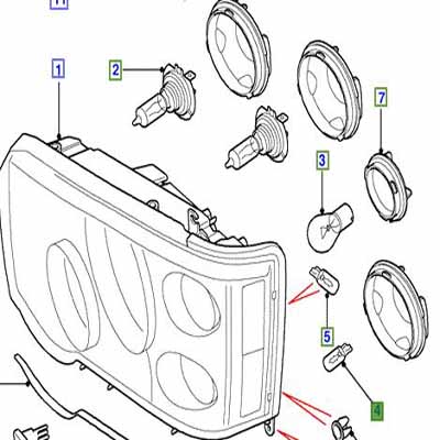 BULB 12V 3W, SIDE HEADLAMPS XZQ000080