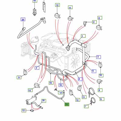 HOSE EGR COOLER RETURN PCH001370