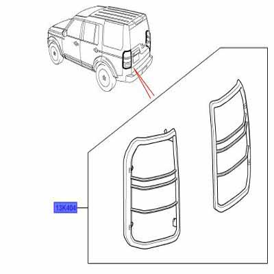 GUARD – REAR LAMP – SET VUB501380