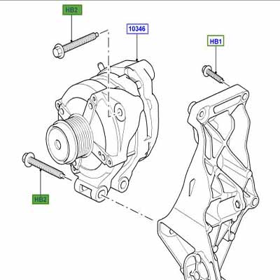 BOLT M10 X 75MM ALTERNATOR MOUNTING 1039640