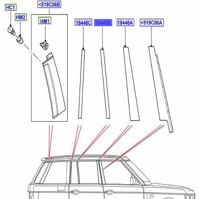 FINISHER LEFT HAND REAR DOOR DDE000170PMD