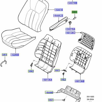 PIN M6 – RETAINER, ARMREST HYT000030