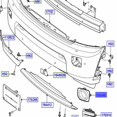 BEZEL LEFT HAND PRIMED WITH FRONT FOG LAMPS LR015461