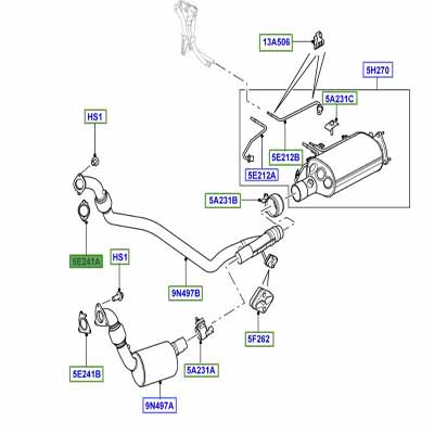 GASKET EXHAUST DOWN PIPE RIGHT HAND LR016621